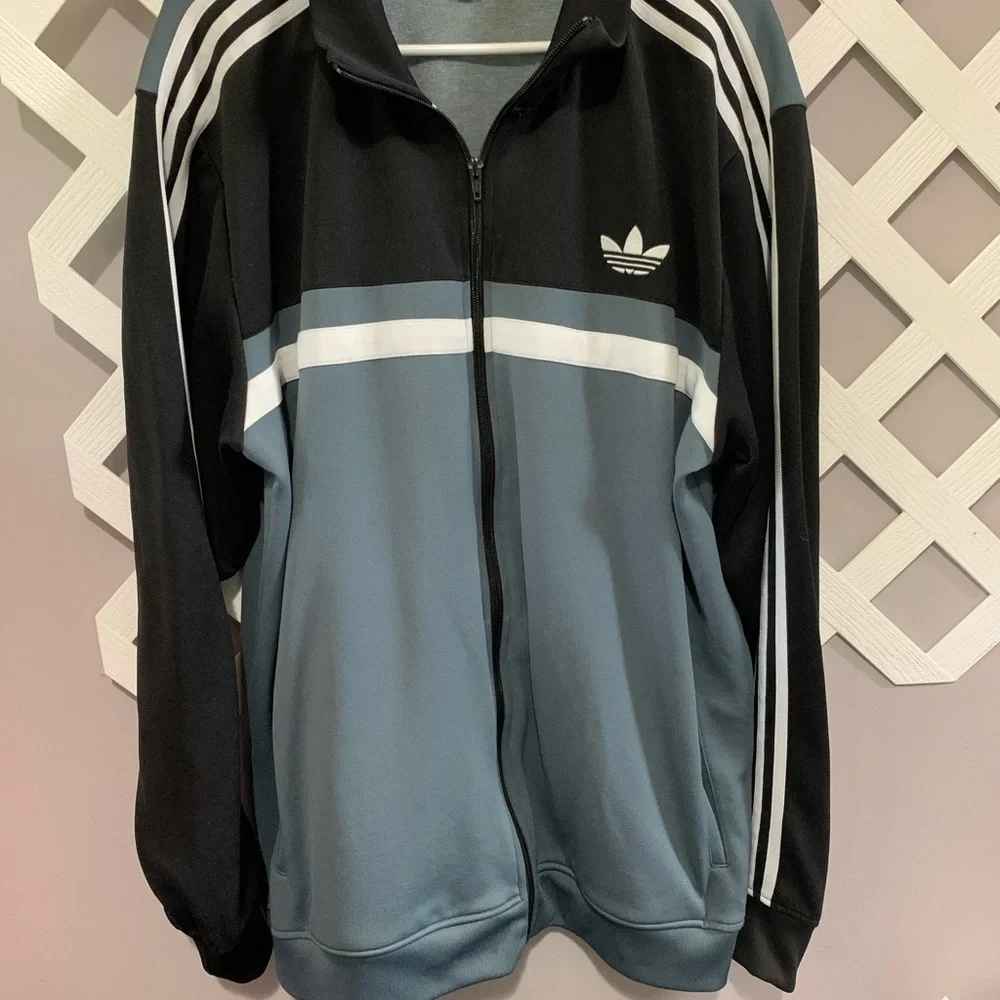 Adidas Originals Men’s Track Jacket 3-Stripes Full Zip Size xl trefoil
